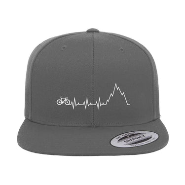 Mountain Beat Embroidered Flat Bill Cap